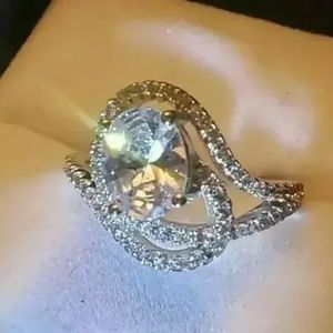 3 Ct. 7x9mm Ice White Oval Cut CZ SS Ring S7